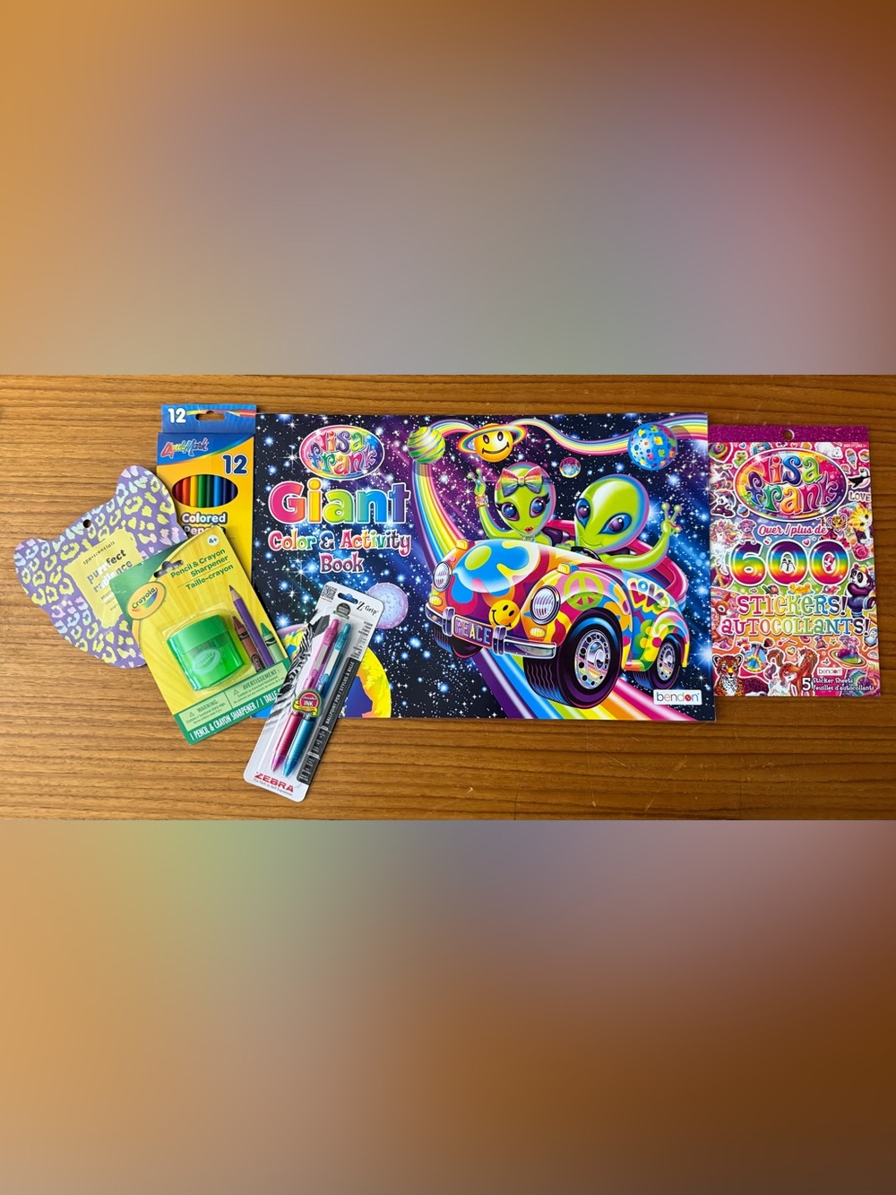 Lisa Frank Neon Rainbow Giant Color & Activity Book with Stickers